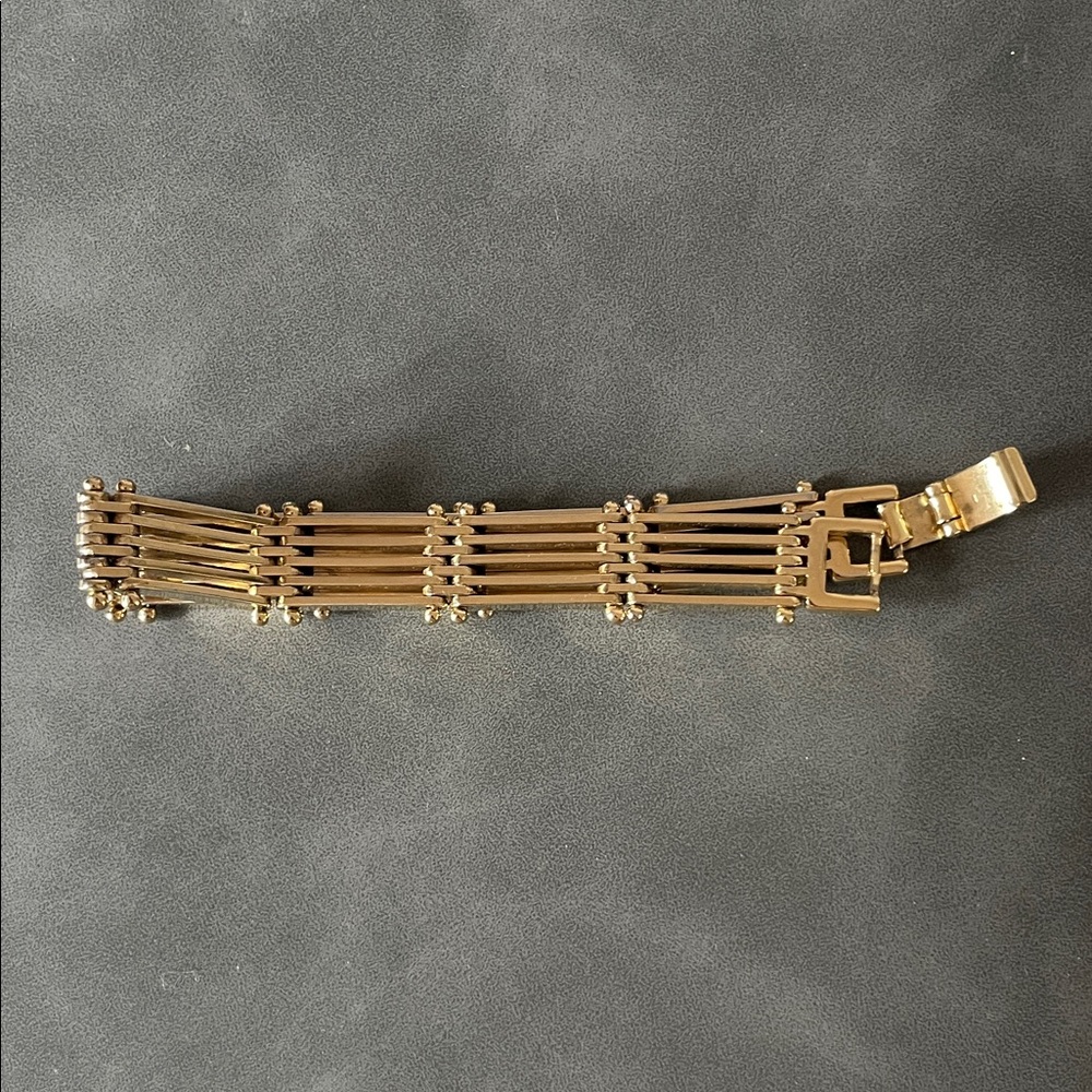 Gold Multi-Row Link Bracelet - Picture 1 of 6